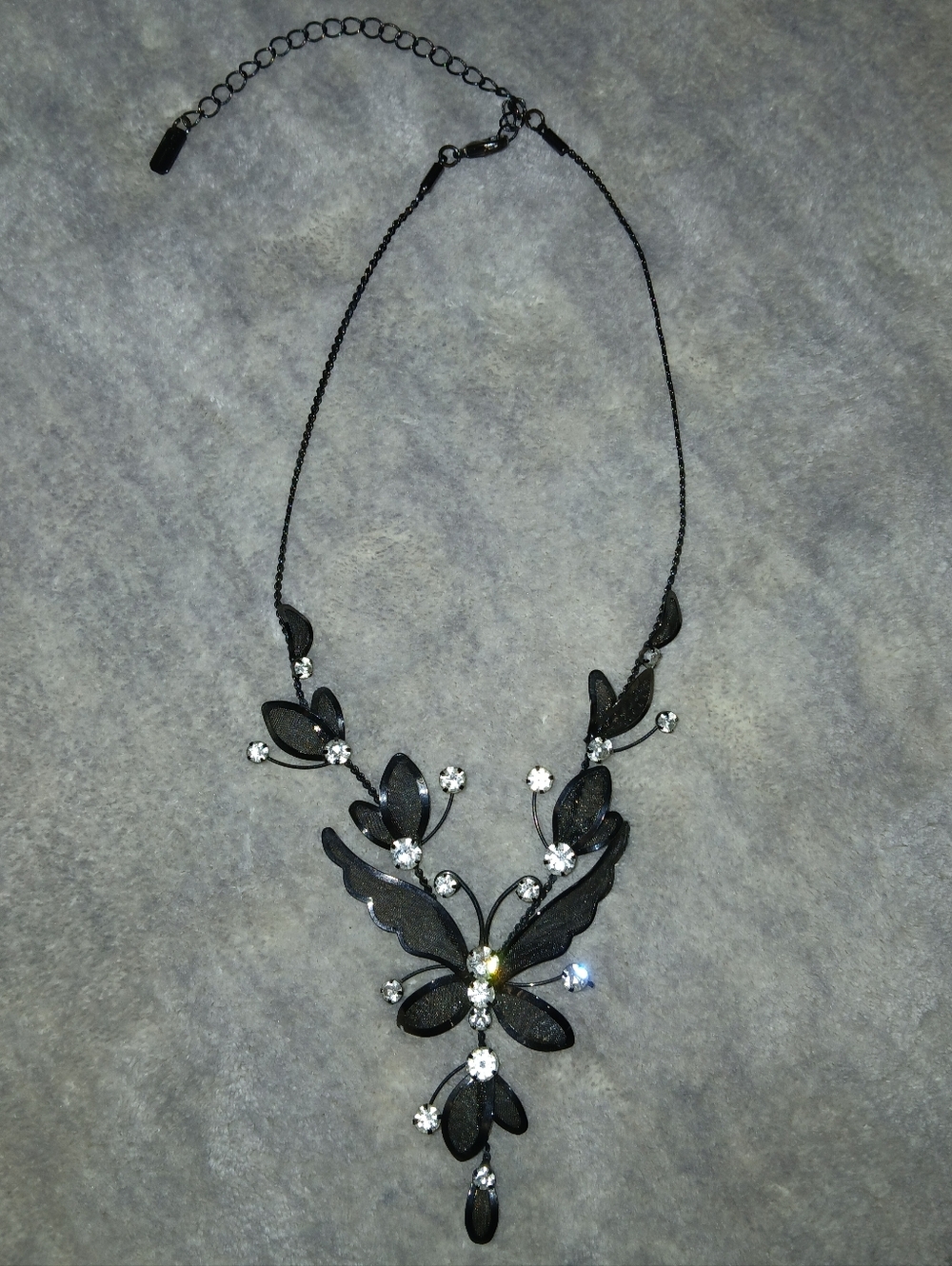 Black Butterfly Statement Necklace